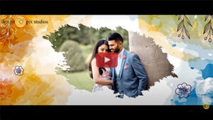Classy Ink Reveal Wedding Invitation, Watercolor theme Save the Date Video