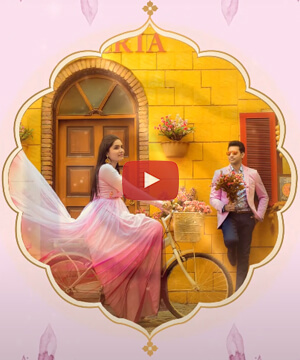 Gathbandhan Traditional Floral, Ku Ku Bird Animated Wedding invitation Video in Pink Background