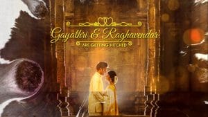 Simple Indian Theme Wedding Invitation Video with Ink Reveal and Golden Bokeh