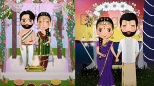 Cute Cartoon Wedding Invitation Video | Mobile Weddinb Invite