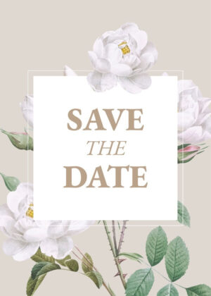 Creamy Theme Save the Date Card